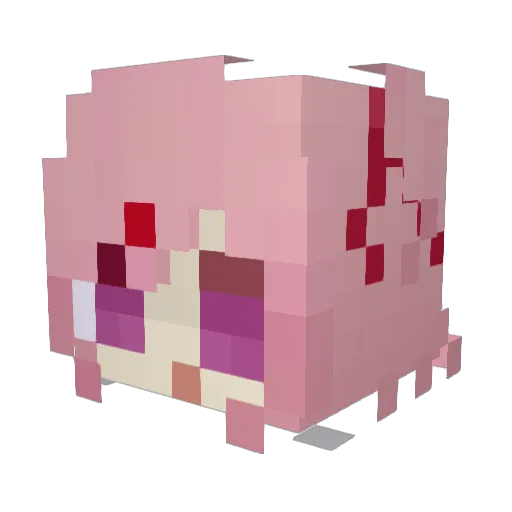 mat_0_0 Minecraft avatar head, 3D render