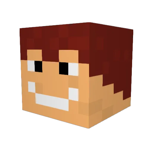 mat_29_gaming Minecraft avatar head, 3D render