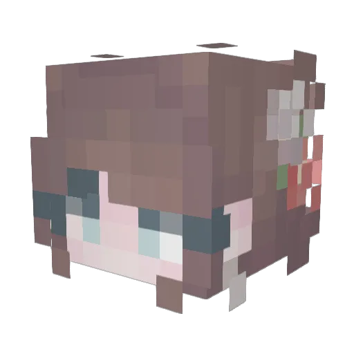 mat_cat1503 Minecraft avatar head, 3D render