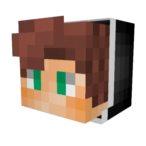 mat_legitplayer Minecraft avatar head, 3D render