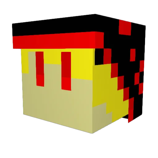 matable Minecraft avatar head, 3D render