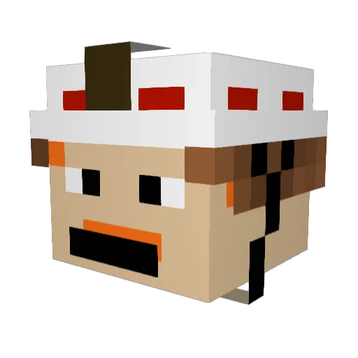 matacin Minecraft avatar head, 3D render