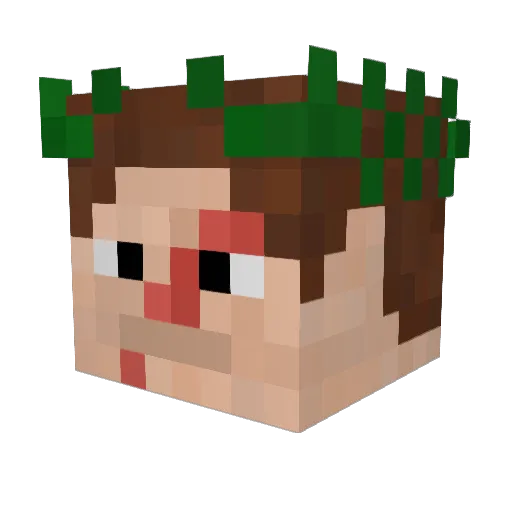 matasmagas Minecraft avatar head, 3D render