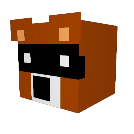 matatabist Minecraft avatar head, 3D render