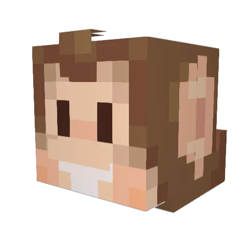 matcha05 Minecraft avatar head, 3D render