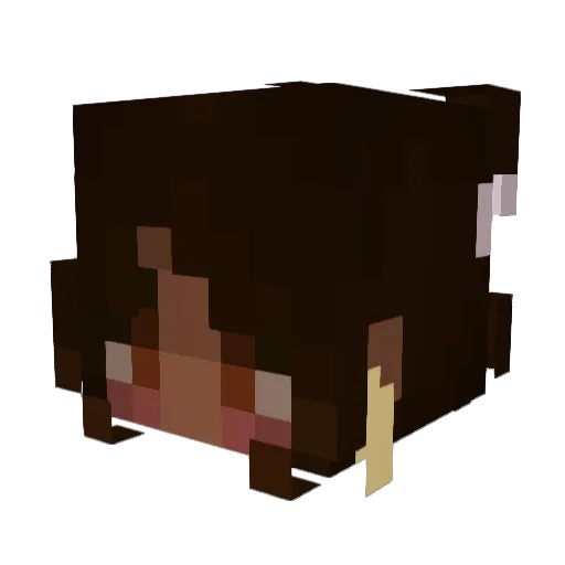 matchailatte Minecraft avatar head, 3D render
