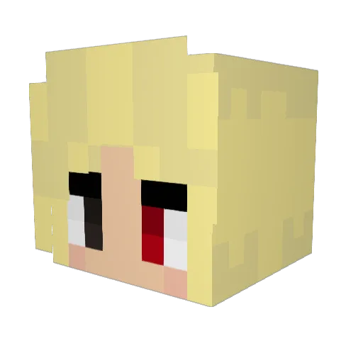 matchakie Minecraft avatar head, 3D render