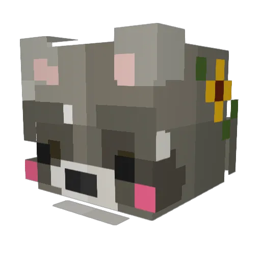 matchaquark Minecraft avatar head, 3D render