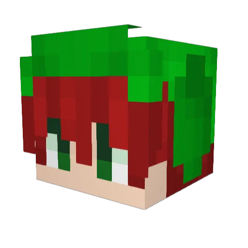matchareyna Minecraft avatar head, 3D render