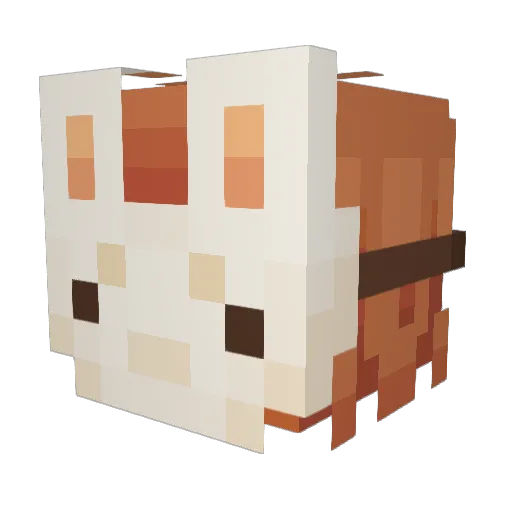 matchlight Minecraft avatar head, 3D render