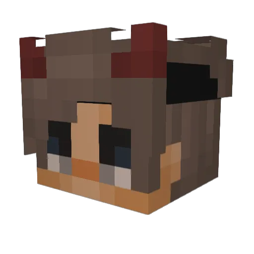 mate32mc Minecraft avatar head, 3D render