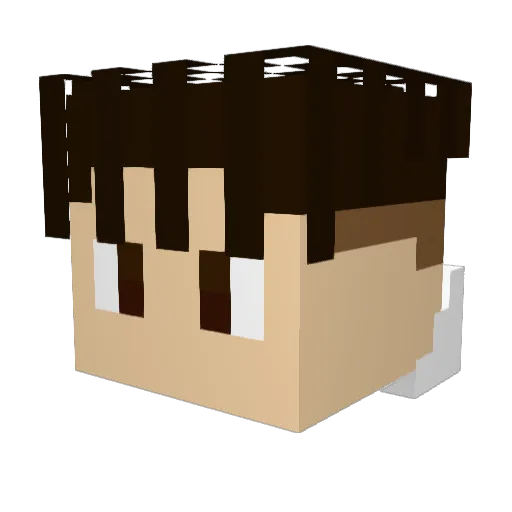 mateb0y Minecraft avatar head, 3D render