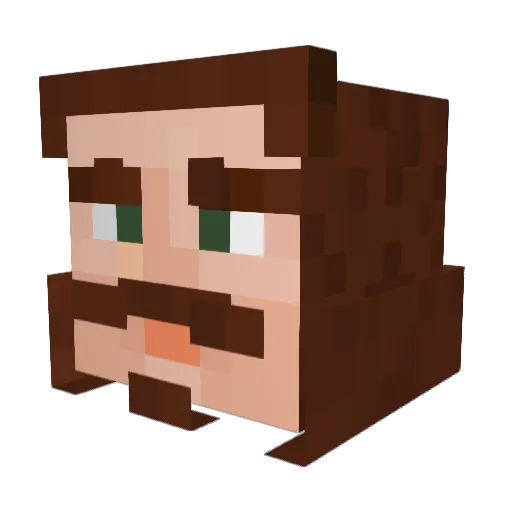 mateegus Minecraft avatar head, 3D render