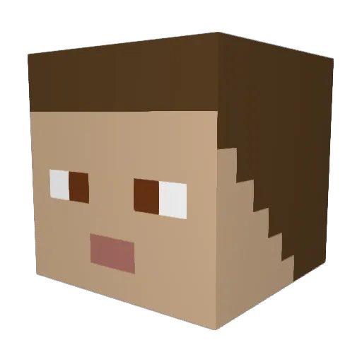 mateobtw Minecraft avatar head, 3D render