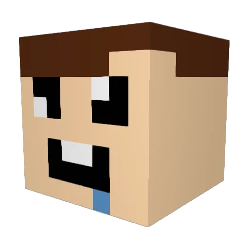 mateomaj Minecraft avatar head, 3D render
