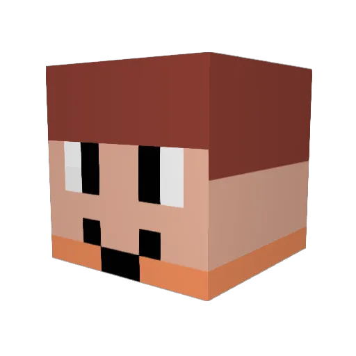 mateonava Minecraft avatar head, 3D render