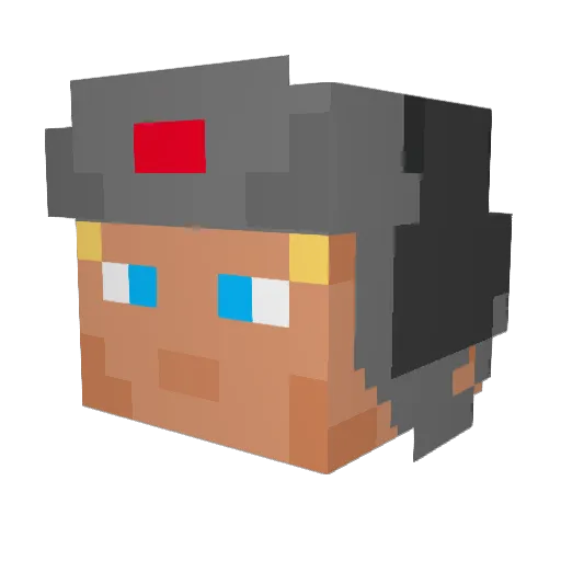 mateorijeka Minecraft avatar head, 3D render