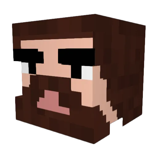 mateothefish Minecraft avatar head, 3D render