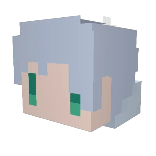 material0003 Minecraft avatar head, 3D render