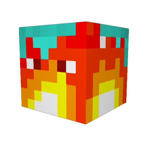 mateuszur Minecraft avatar head, 3D render