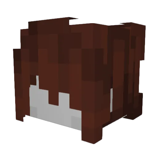 matezuko Minecraft avatar head, 3D render