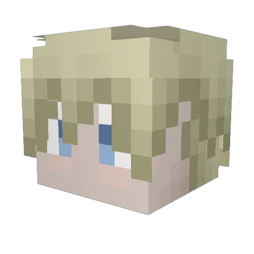 math032 Minecraft avatar head, 3D render