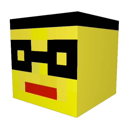 math0530 Minecraft avatar head, 3D render