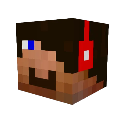 math1702 Minecraft avatar head, 3D render