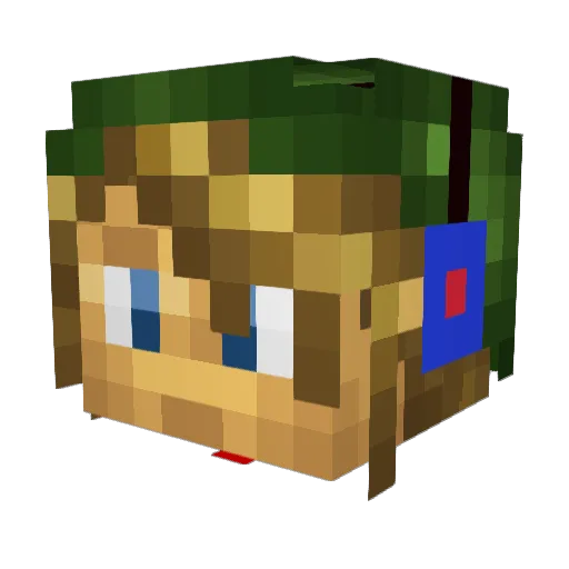 math2729 Minecraft avatar head, 3D render