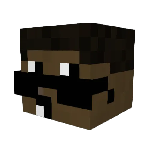 math3uszek Minecraft avatar head, 3D render