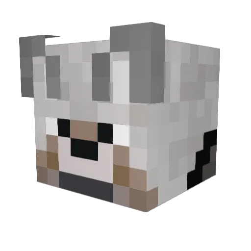 mathDAC Minecraft avatar head, 3D render