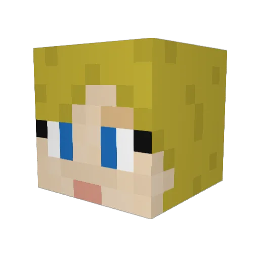 mathair Minecraft avatar head, 3D render
