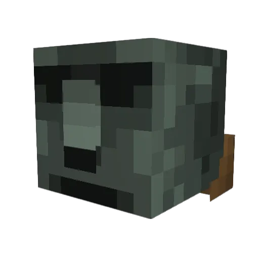 mathaque Minecraft avatar head, 3D render