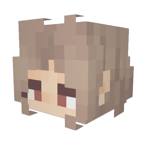 matheaqt Minecraft avatar head, 3D render