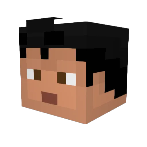 matheu_planes Minecraft avatar head, 3D render