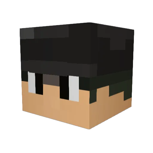 matheus2k25__ Minecraft avatar head, 3D render