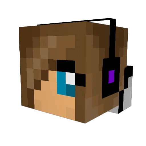 mathewum Minecraft avatar head, 3D render