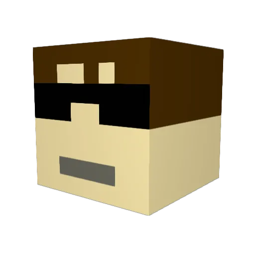mathian109 Minecraft avatar head, 3D render