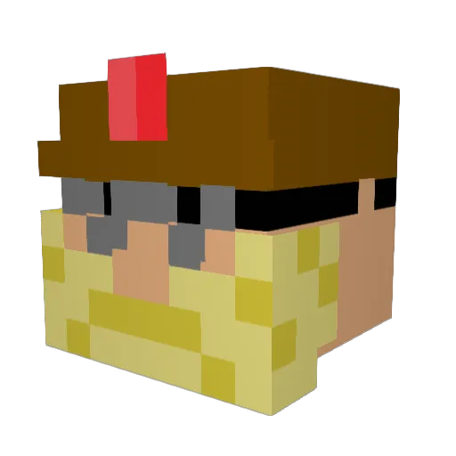 mathias_isak Minecraft avatar head, 3D render