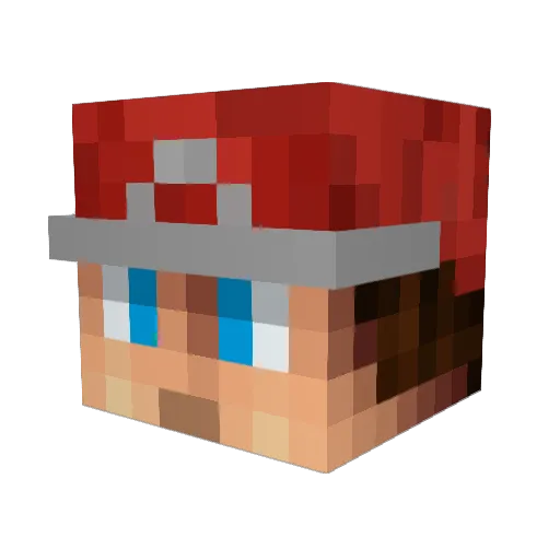 mathiasfaure Minecraft avatar head, 3D render