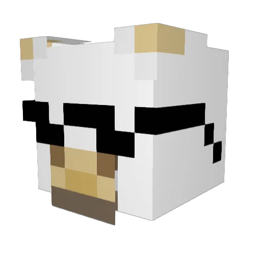mathiashp Minecraft avatar head, 3D render