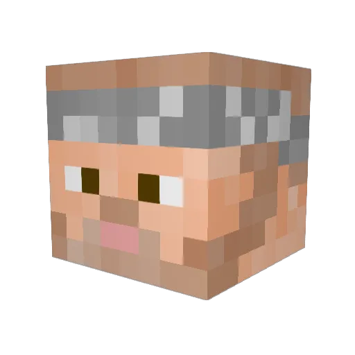 mathieu_kowo Minecraft avatar head, 3D render