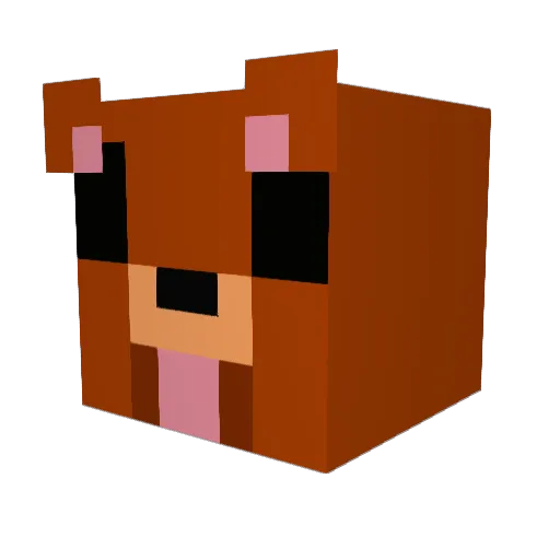 mathieub Minecraft avatar head, 3D render