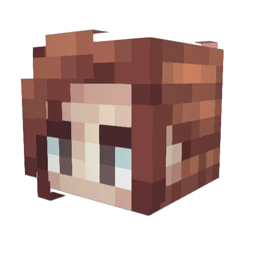 mathildereine Minecraft avatar head, 3D render