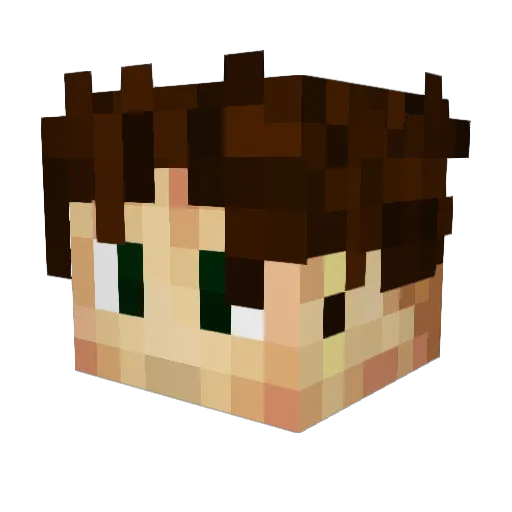mathiosor Minecraft avatar head, 3D render