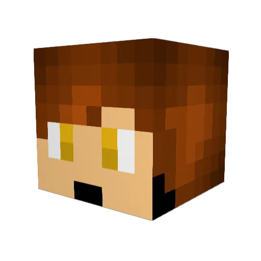 mathisxwrong Minecraft avatar head, 3D render