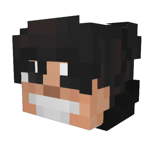 mathized Minecraft avatar head, 3D render