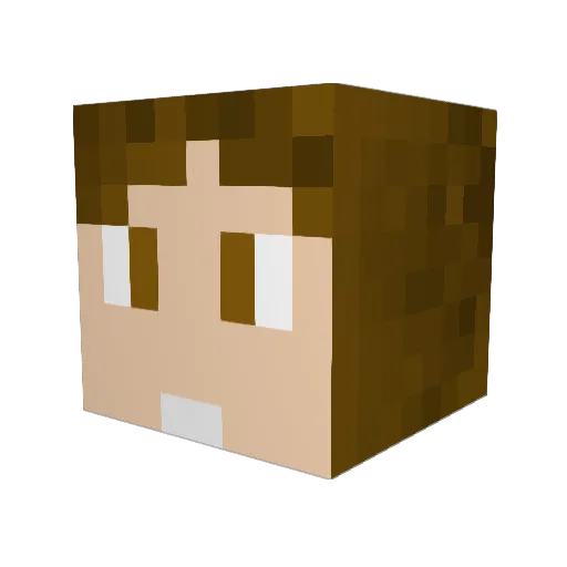 mathomath1051 Minecraft avatar head, 3D render