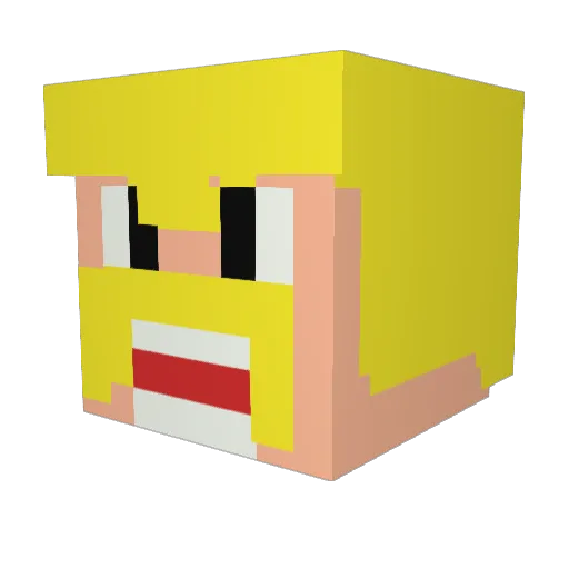 mathos42 Minecraft avatar head, 3D render