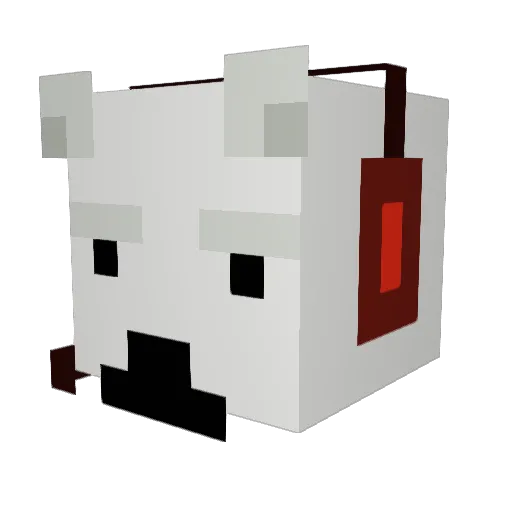 mathovv Minecraft avatar head, 3D render